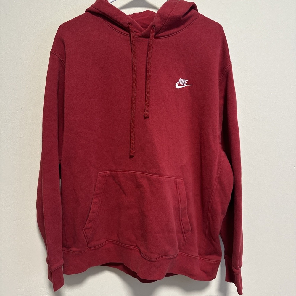 Nike Men's Pullover Sweatshirt Hoodie Red Sz XL